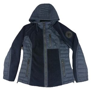 PAJAR Euphonia Transitional Mixed Fabric Jacket Women's Large Navy‎ Blue